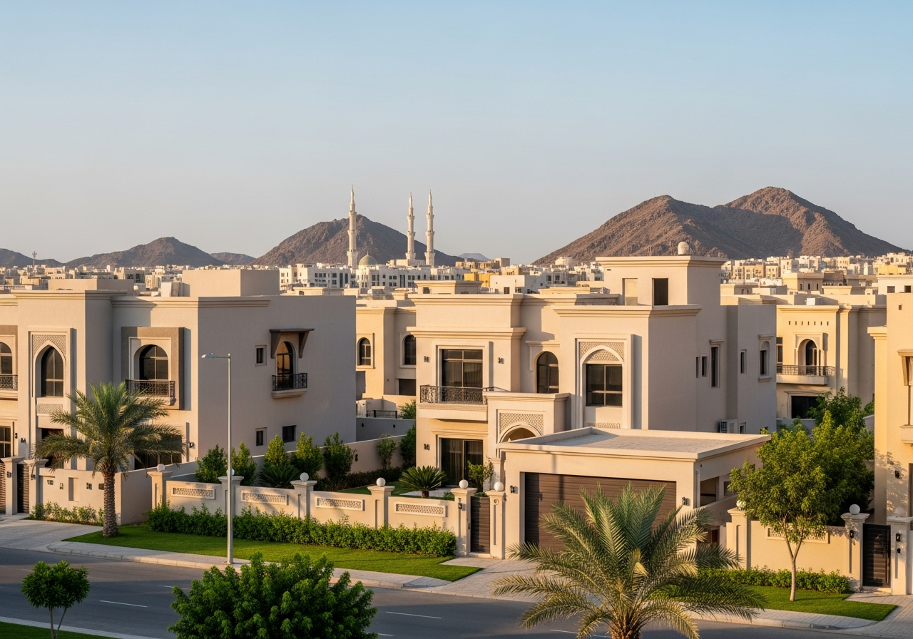 Modern freehold homes for sale in one of the upscale neighborhoods of Al Madinah, suitable for residence and investment.