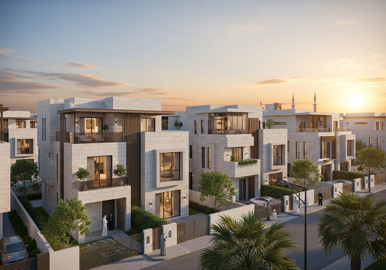 Medine'nin en iyi mahallelerinde taksitli satılık modern villalar ve evler, Suudi Arabistan.