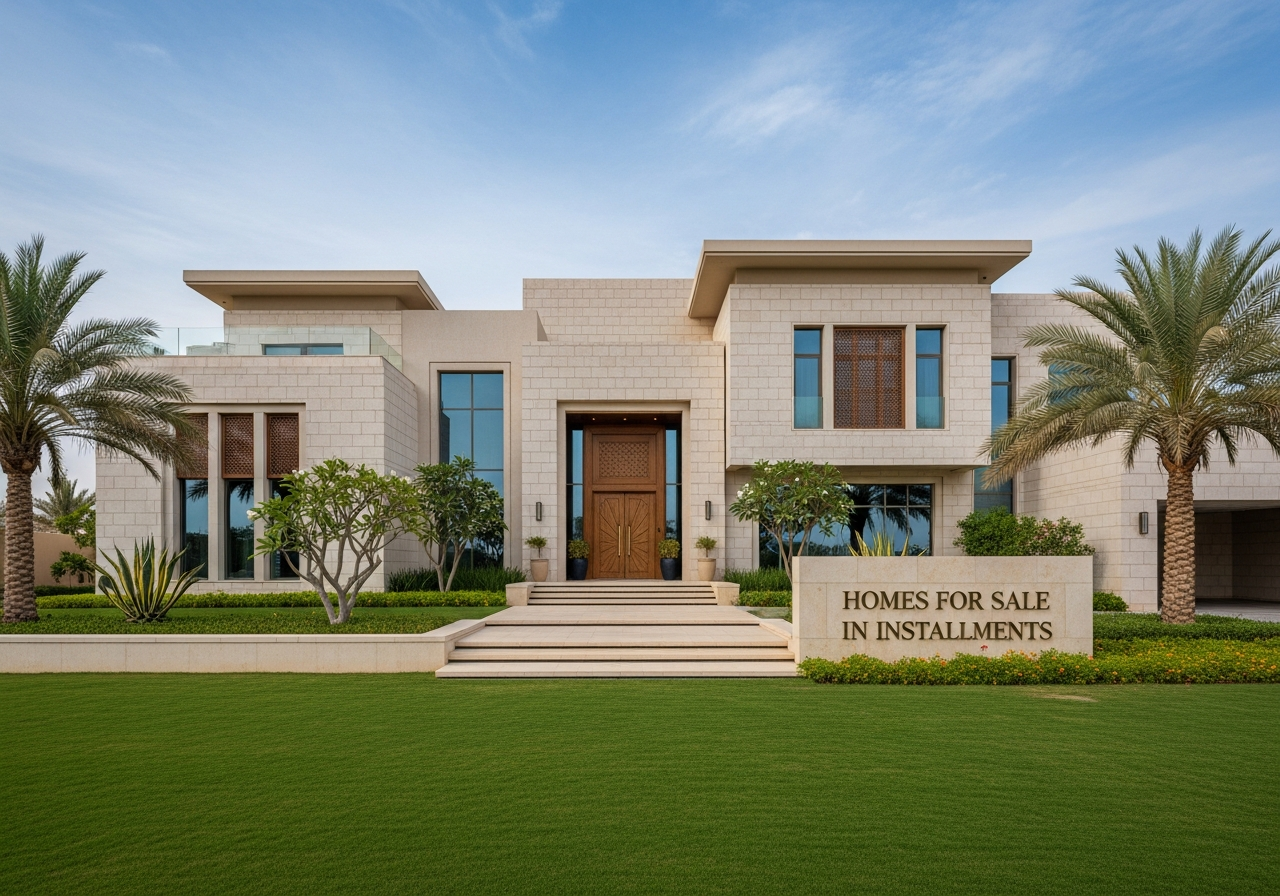 Villa résidentielle moderne à vendre en paiement échelonné dans l’un des quartiers haut de gamme de Riyad, idéale pour l’investissement.