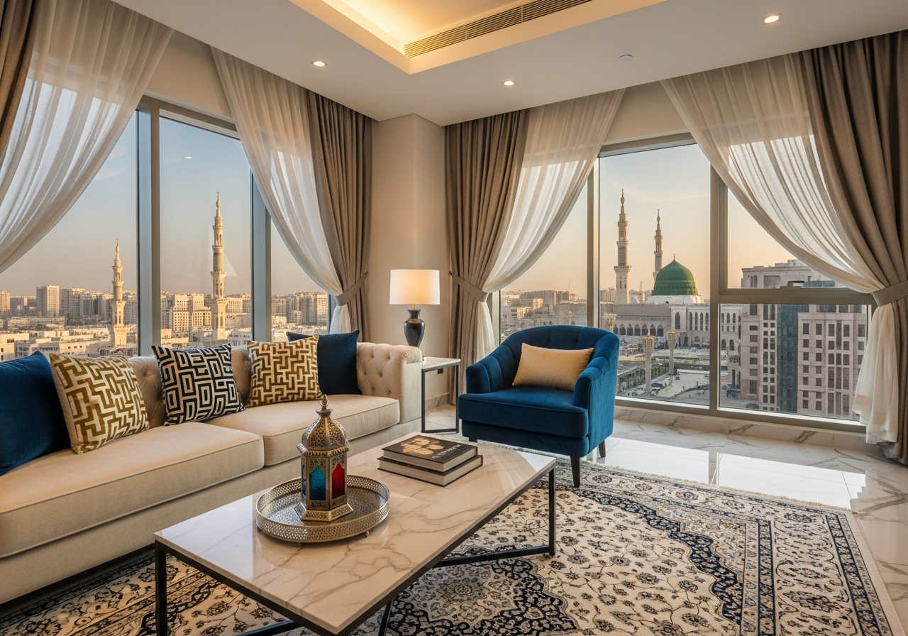 Appartements hôteliers de luxe à vendre à Al Madinah avec des designs modernes près de la Mosquée du Prophète