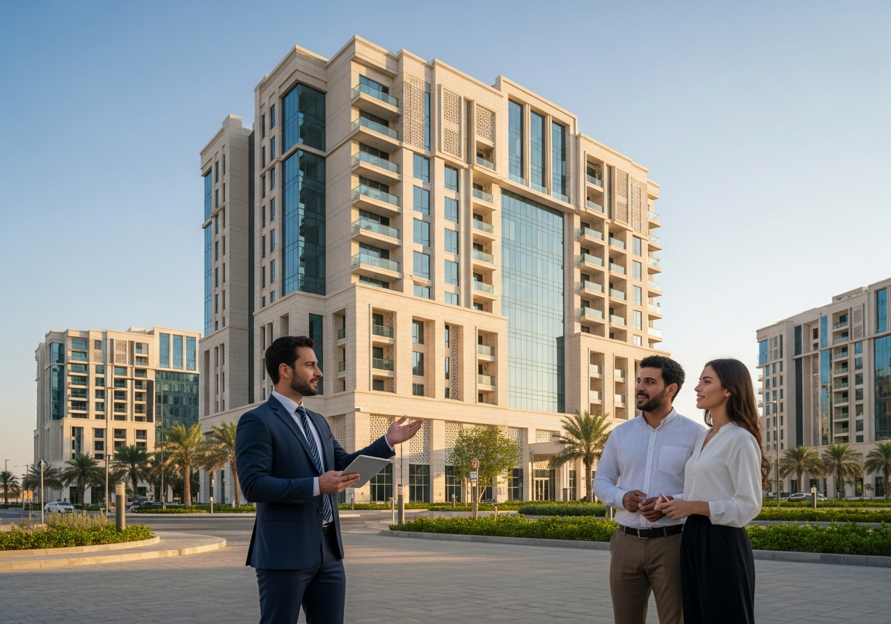 Présentation d’un appartement hôtelier de luxe à vendre à Quartier Qurtuba, La Mecque, avec un design intérieur moderne et un mobilier complet