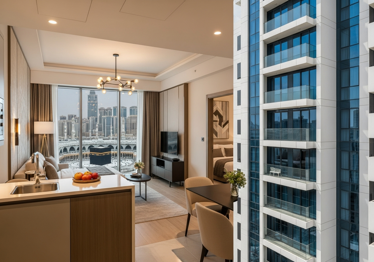 Appartements hôteliers de luxe à vendre à La Mecque avec des designs modernes, prêts à habiter et à investir