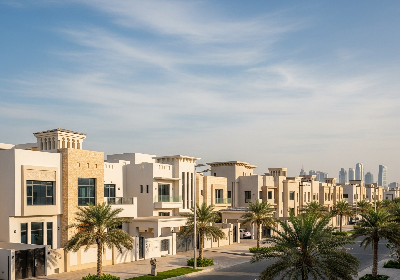 Villa résidentielle de luxe avec façade moderne, représentant une opportunité d’investissement parmi les maisons à vendre à Dammam, Arabie Saoudite.