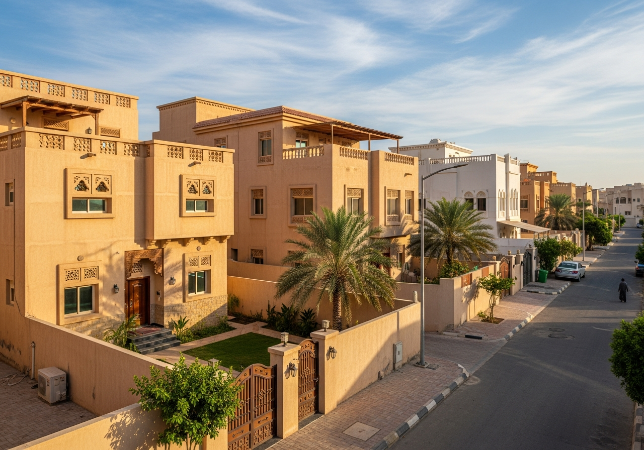 A photo of the facade of houses and residential apartments for sale in Makkah at cheap prices and distinctive investment opportunities