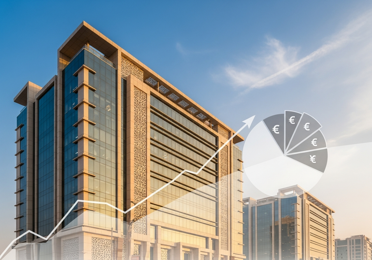 Modern and elegant commercial office for sale in Dammam, Saudi Arabia with comfortable installments