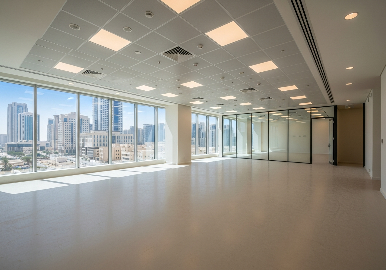 Image de bureaux commerciaux modernes à vendre à Jeddah, adaptés aux entreprises et à l'investissement immobilier en Arabie Saoudite