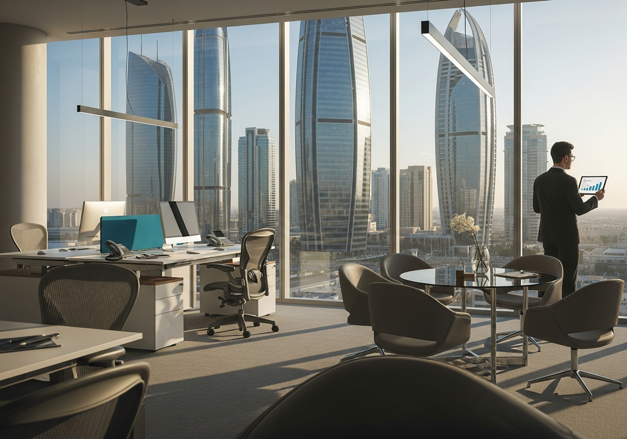 Modern commercial office for sale in Jeddah as a promising real estate investment opportunity in Saudi Arabia