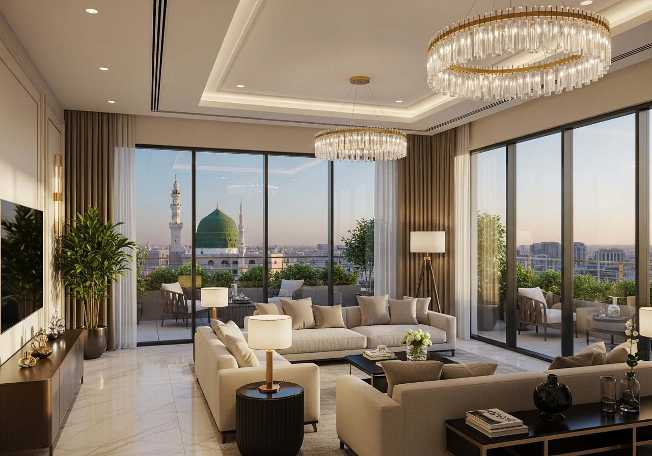 شقة بنتهاوس فاخرة للبيع في المدينة المنورة بتصميم عصري وفرصة استثمارية مميزة