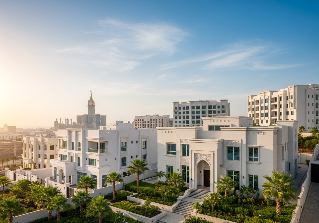 Intérieur élégant d’un appartement de luxe à Qurtuba, La Mecque, adapté à l’investissement immobilier