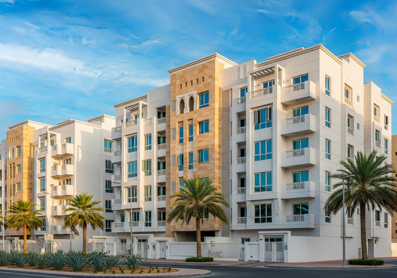 Dammam'da modern tasarımlı, Suudi ailelerine uygun, ucuz ve uygun fiyatlı seçenekler arasında satılık bağımsız konut katı cephesi