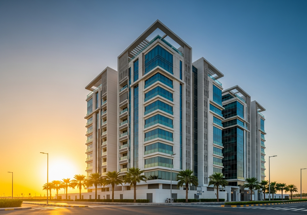 تصویر نمونهای از طبقات مسکونی مستقل Freehold برای فروش در عربستان با طراحی مدرن و شیک