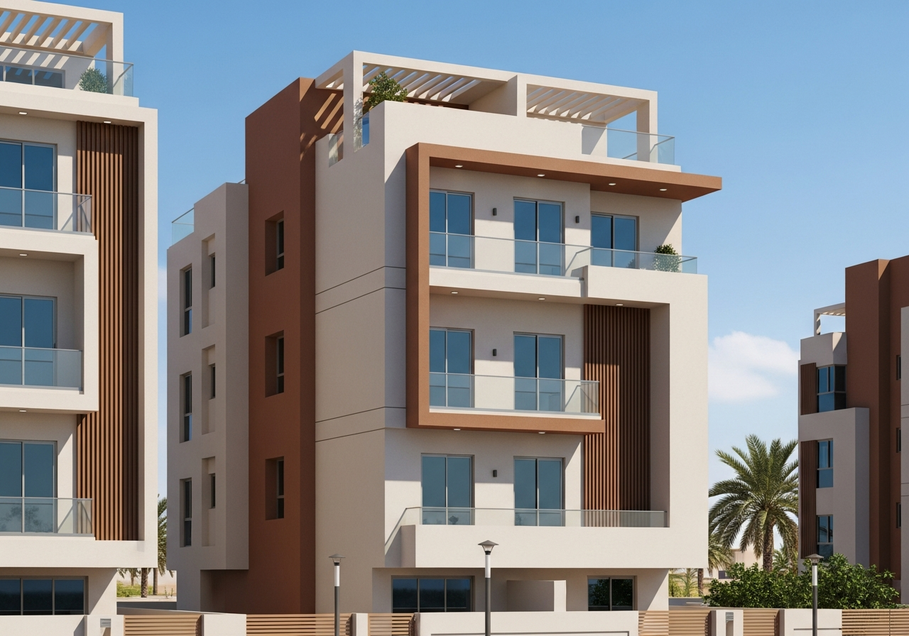Cidde'de yabancılar için modern cepheli, seçkin bir konut mahallesinde satılık bağımsız konut katı