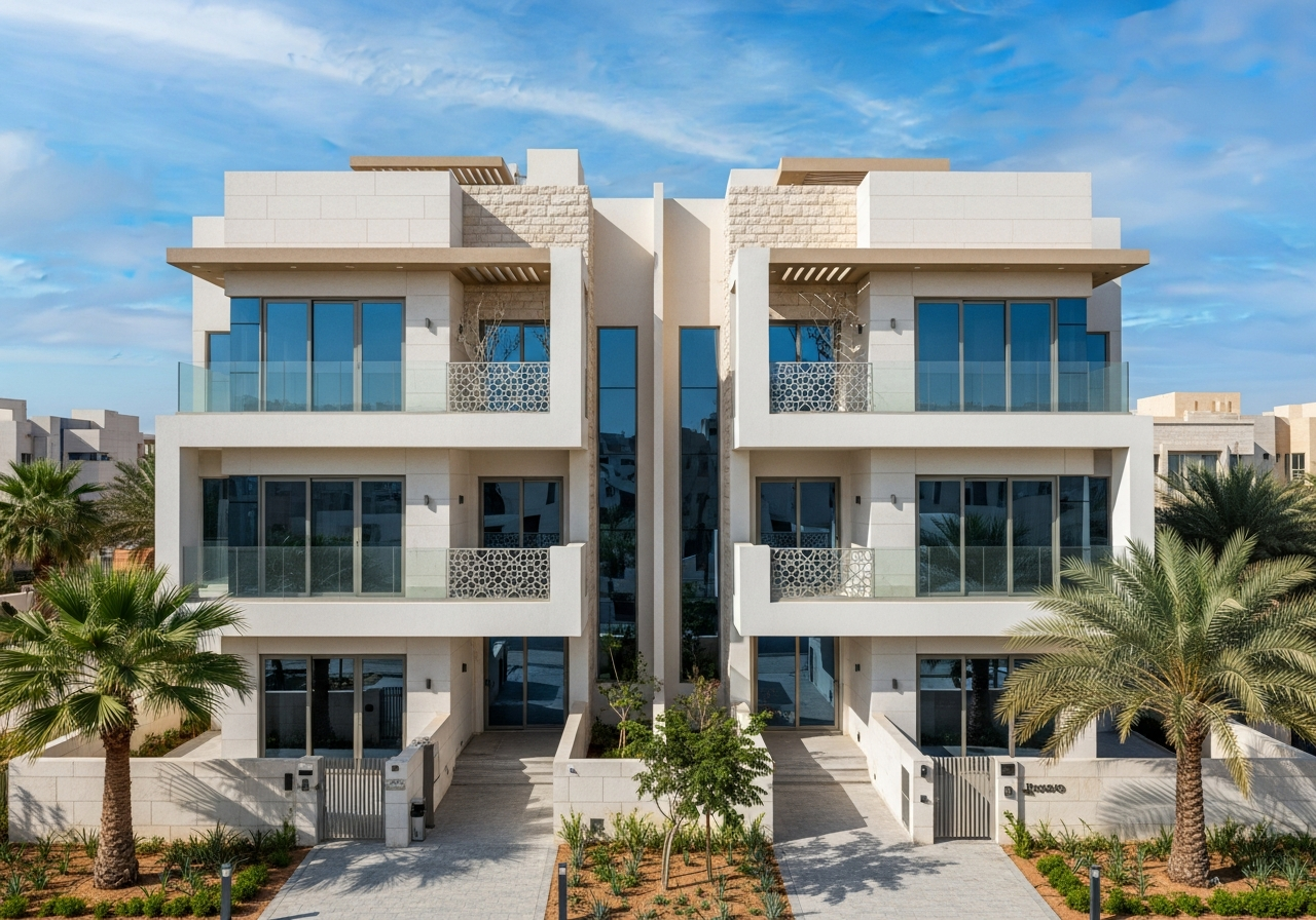 واجهة عصرية لدور سكني مستقل معروض للبيع في أحد أحياء المدينة المنورة الجديدة.