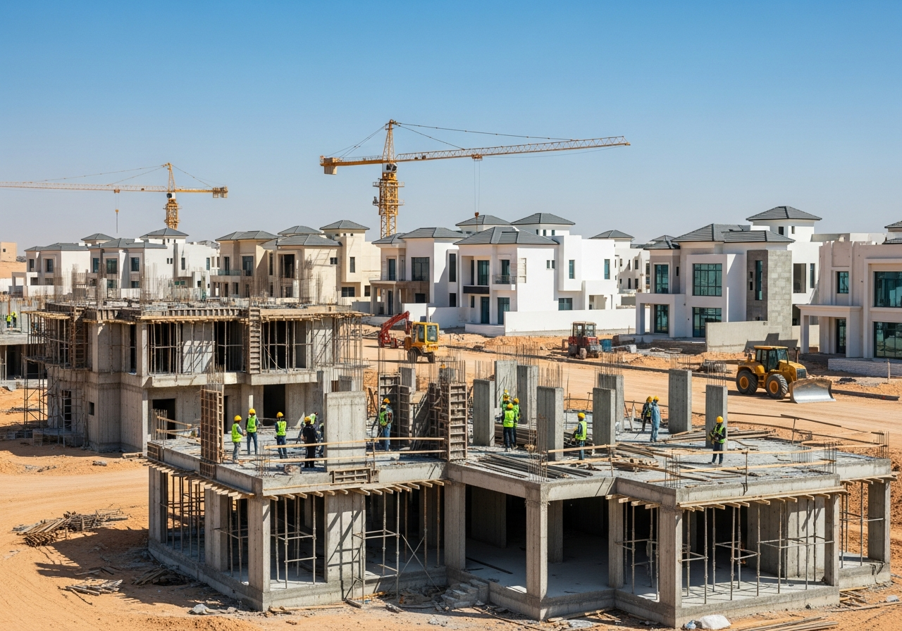 Villas for sale in Saudi Arabia Dammam under construction in the best neighborhoods of the city